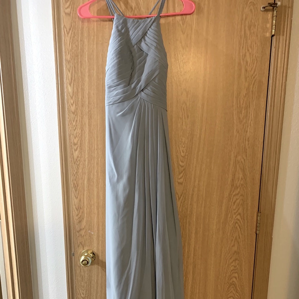 Azazie Ginger Allure Bridesmaid Dress Dusty Blue